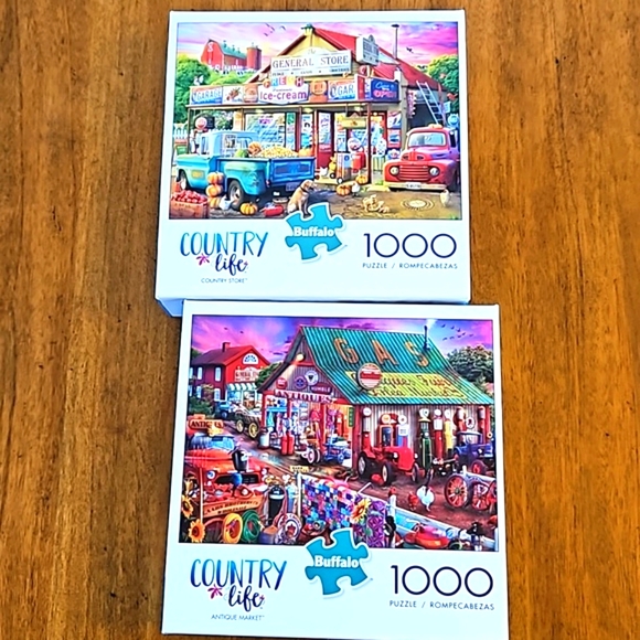 2 Puzzles - Country Life Series - Buffalo Games & Puzzles - 1,000 piece - EUC - Picture 4 of 7